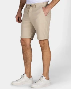 Sand-Colored Chino Shorts with Stretch