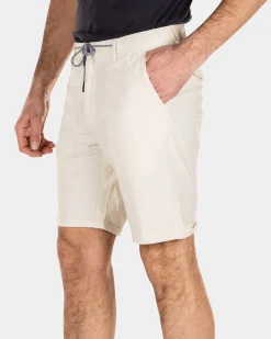 Short chinos made of cotton - Cream