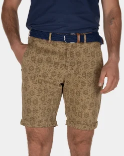 Shorts with print Plimmerton - Tobacco Brown