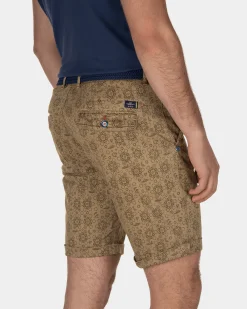 Shorts with print Plimmerton - Tobacco Brown