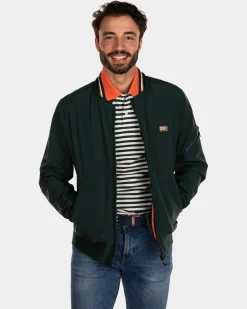 Softshell stretch bomber jacket - Dark Pine