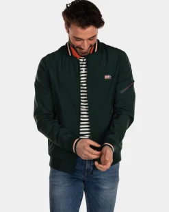 Softshell stretch bomber jacket - Dark Pine
