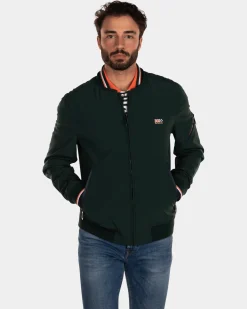 Softshell stretch bomber jacket - Dark Pine