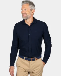 Solid coloured blue shirt Spray - Ink Navy