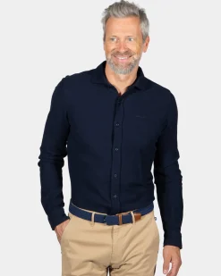 Solid coloured blue shirt Spray - Ink Navy