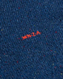 Solid coloured button jumper Brownlee - Storm Blue