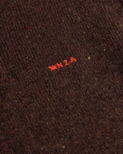 Solid coloured button jumper Brownlee - Clay Brown