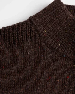 Solid coloured button jumper Brownlee - Clay Brown