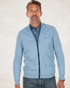 Solid coloured cotton cardigan