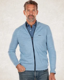 Solid coloured cotton cardigan