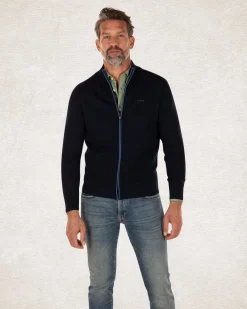 Solid coloured cotton cardigan