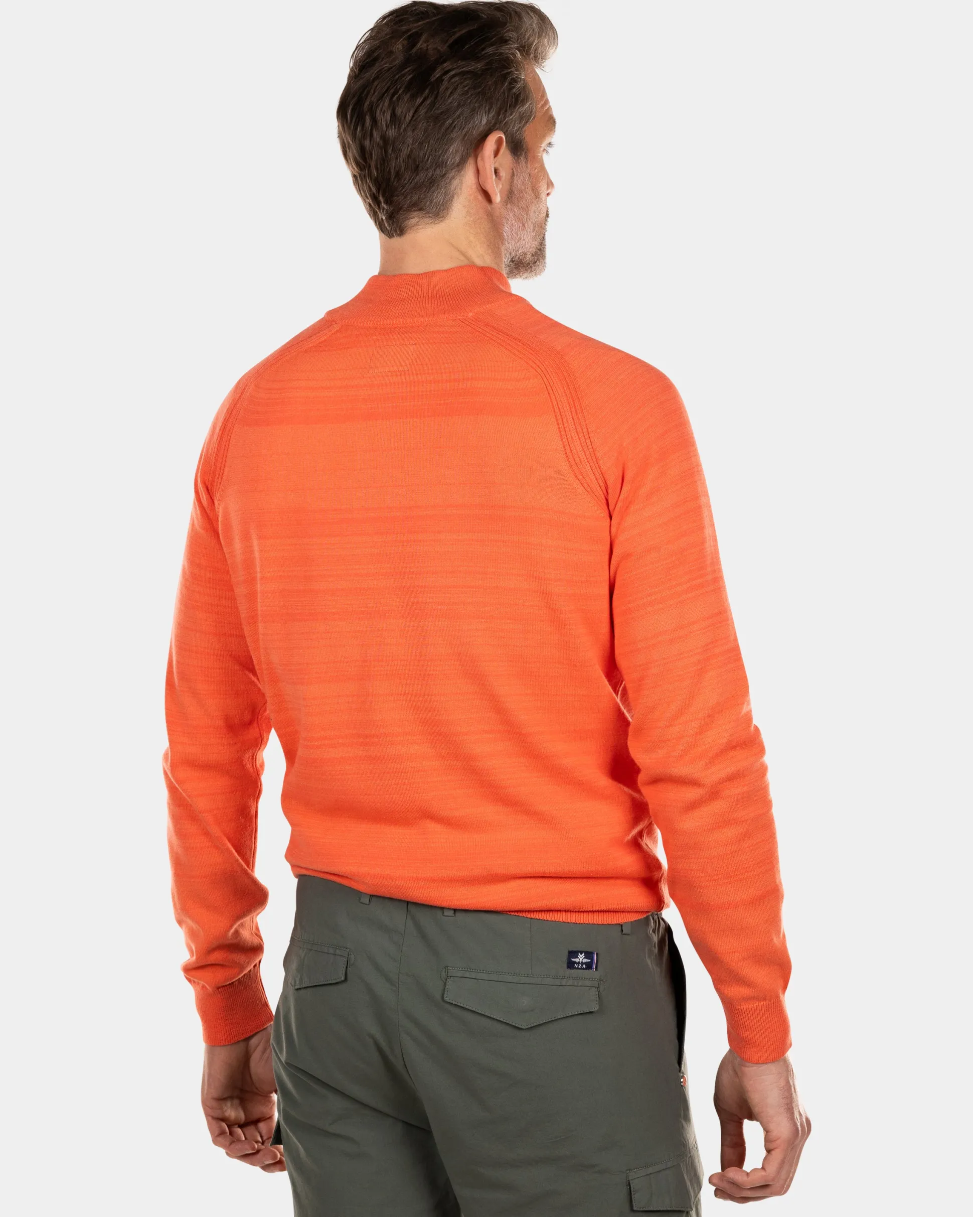 Solid coloured cotton jumper - Golden Orange