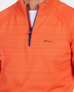Solid coloured cotton jumper - Golden Orange