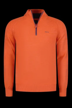 Solid coloured cotton jumper - Golden Orange