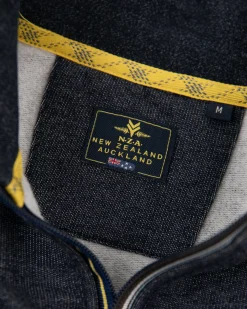 Solid coloured cotton stretch cardigan Navy