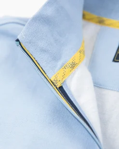 Solid coloured cotton stretch cardigan Pale Blue