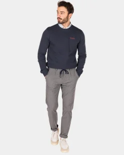 Solid coloured crew neck sweat - Traditional Navy