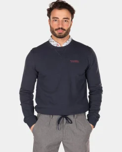 Solid coloured crew neck sweat - Traditional Navy
