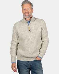 Solid coloured half zip jumper Dry - Sea Silt Sand