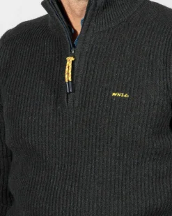Solid coloured half zip jumper Dry - Eucalyptus Green