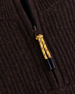 Solid coloured half zip jumper Dry - Clay Brown