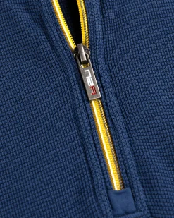 Solid coloured half zip sweatshirt Arapohue - Storm Blue