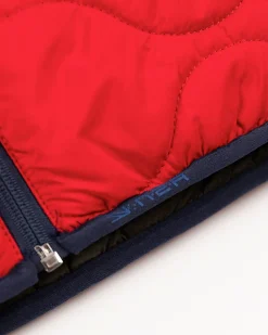 Solid coloured padded vest - Carmine red