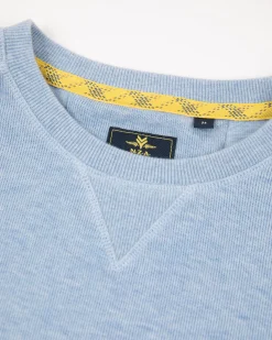 Solid coloured round neck sweater - Pale Blue