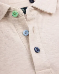 Solid Cotton Beige Polo