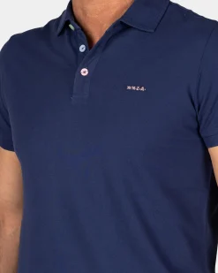 Solid Cotton Blue Polo