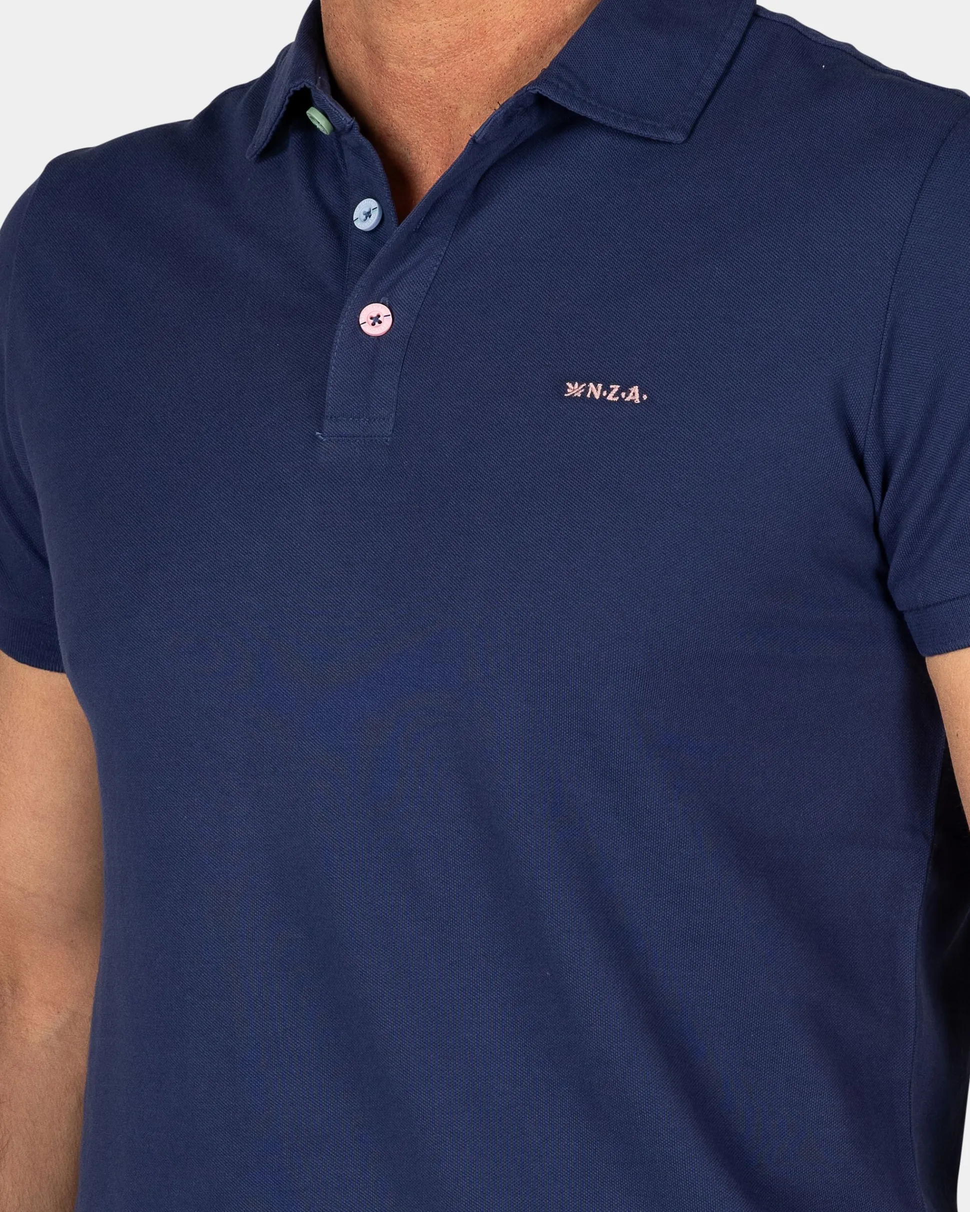 Solid Cotton Blue Polo