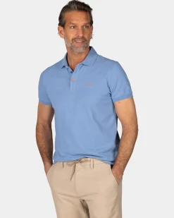 Solid Cotton Bright Blue Polo
