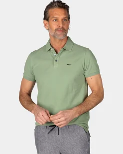 Solid Cotton Light Green Polo