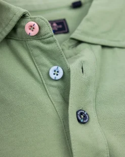 Solid Cotton Light Green Polo