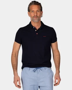Solid Cotton Navy Polo