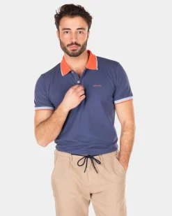 Sportive solid coloured polo - Dusk Navy