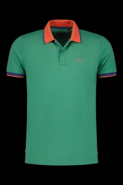 Sportive solid coloured polo - Amazon Green