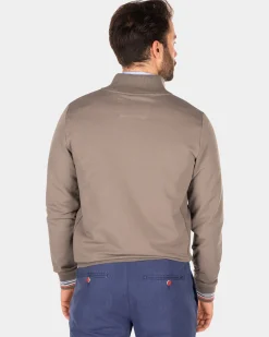 Stretch cardigan with accent tipping - Misty Army