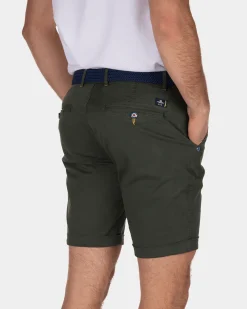 Stretch chino shorts Whale Bay - Duck Green
