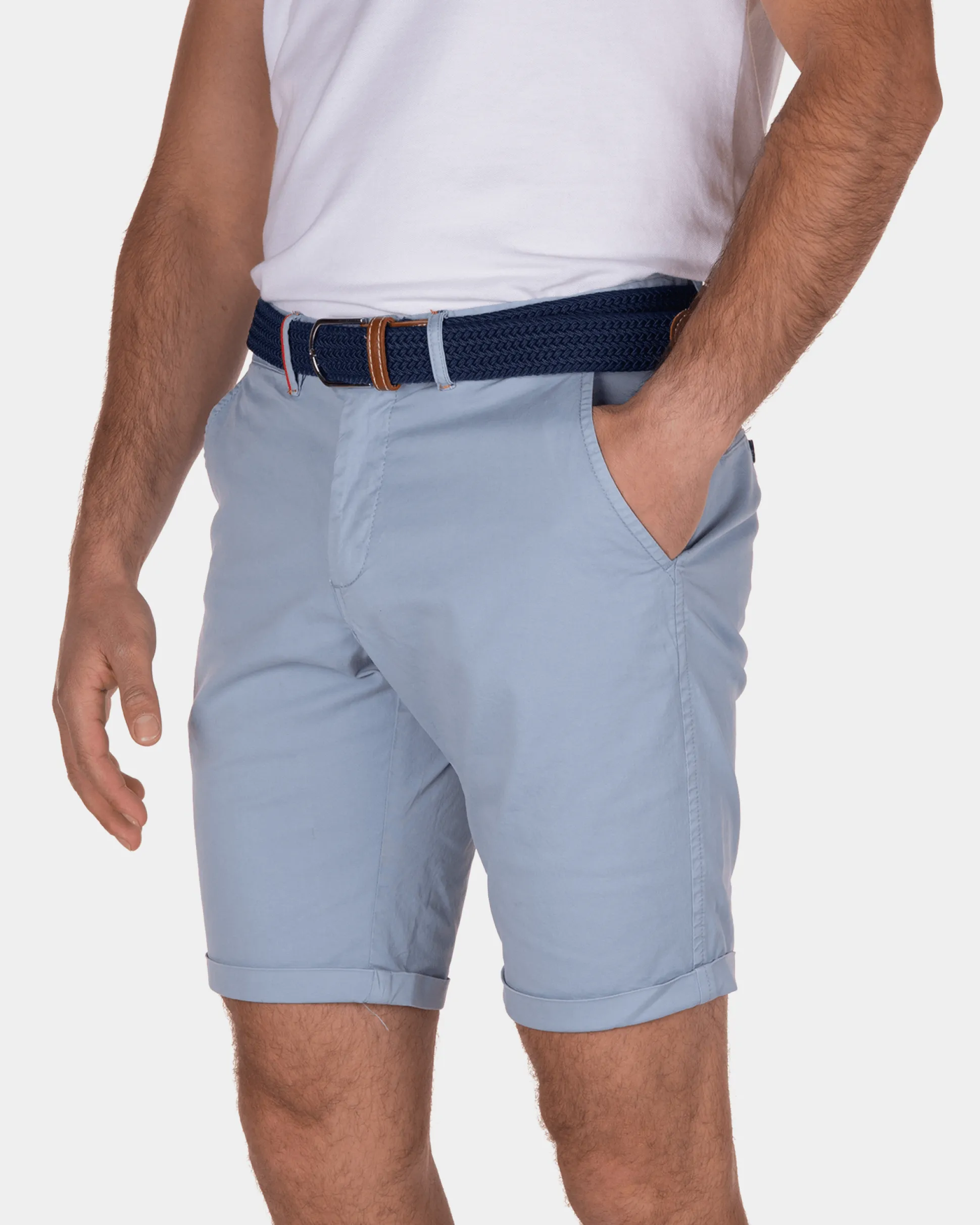 Stretch chino shorts Whale Bay - Dusk Blue