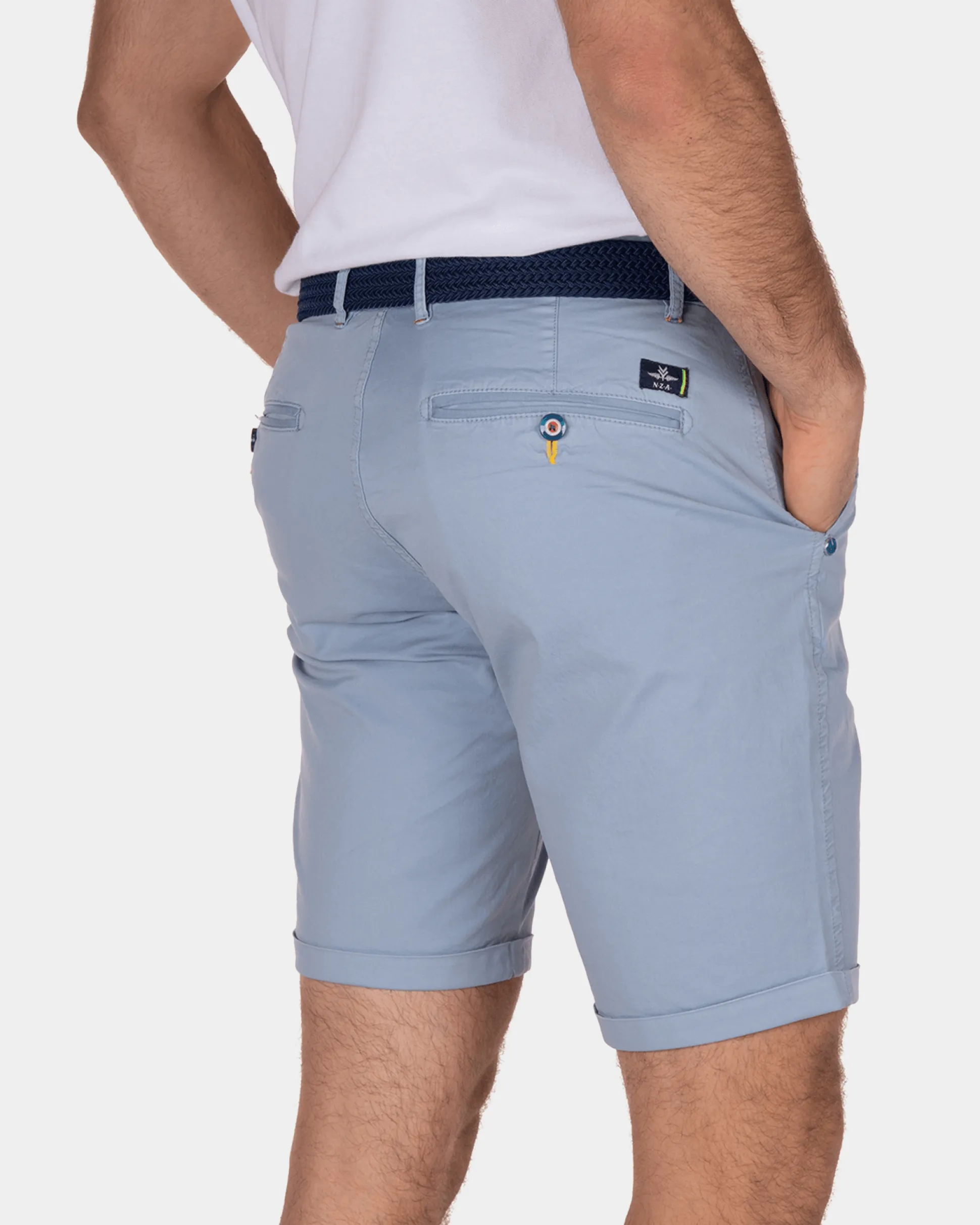 Stretch chino shorts Whale Bay - Dusk Blue