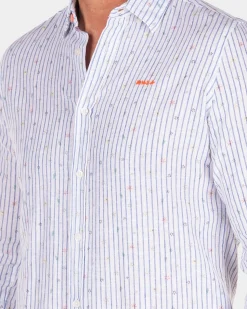 Striped linen shirt - White Multicolour
