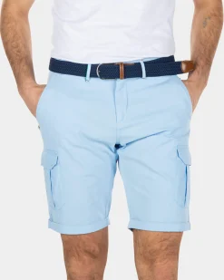 Sturdy cotton cargo shorts - Bright Sky