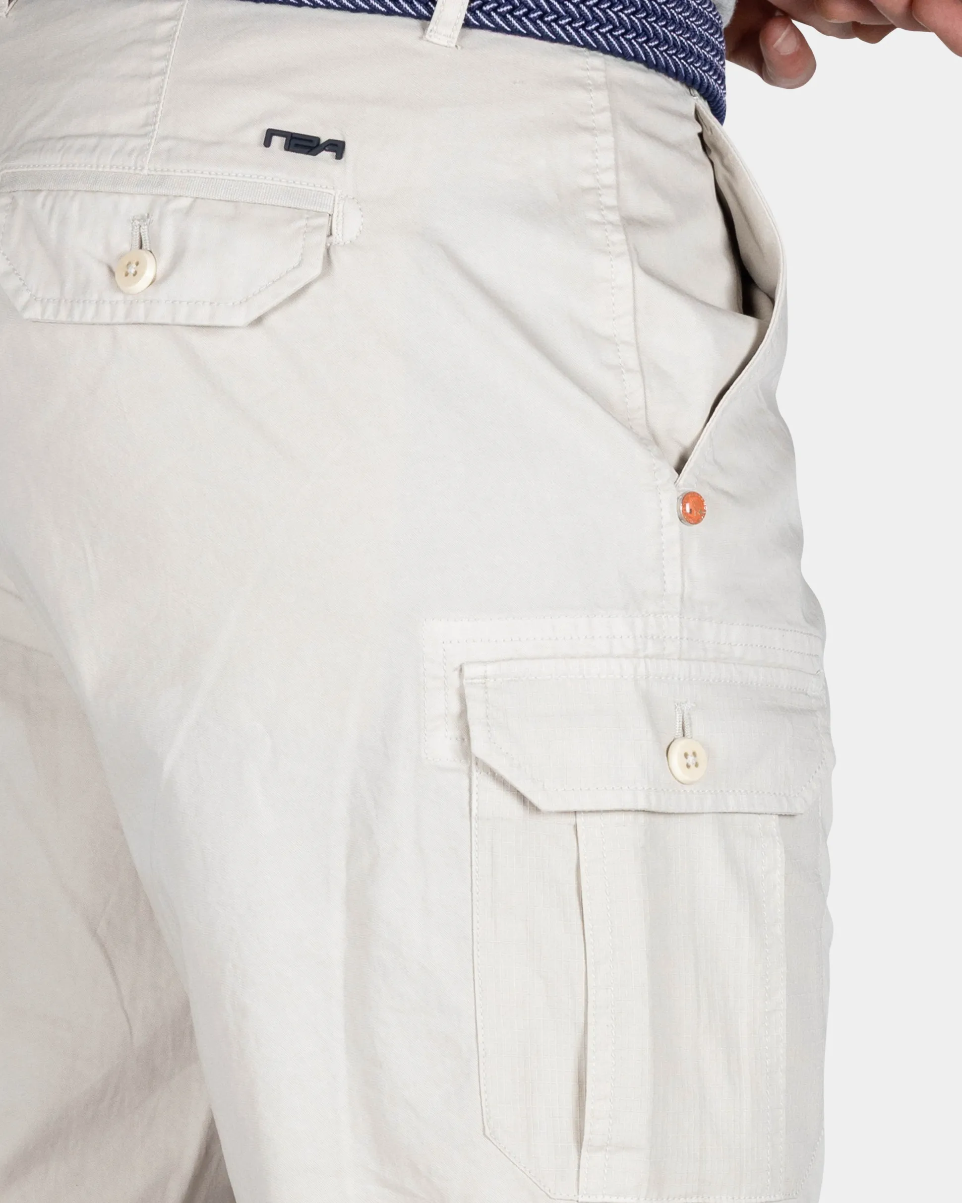 Tough Beige Cotton Cargo Shorts