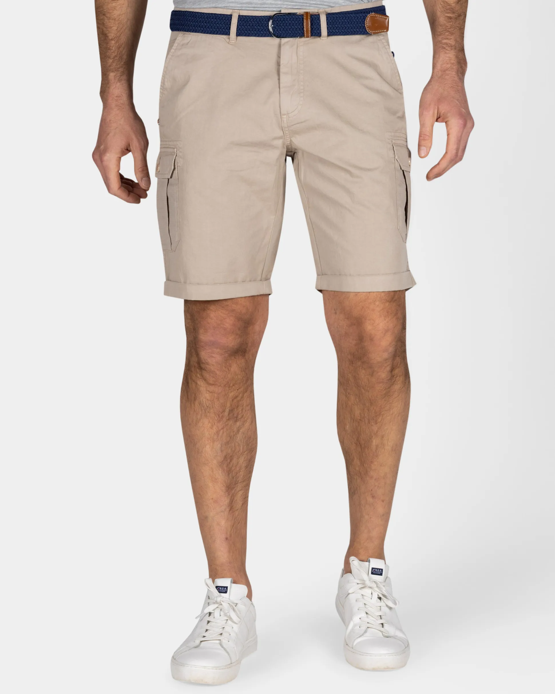 Tough Sand-Colored Cotton Cargo Shorts