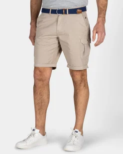 Tough Sand-Colored Cotton Cargo Shorts