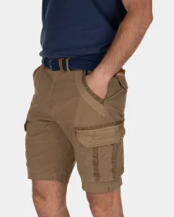 Ward Poplin short cargo pants - Tobacco Brown
