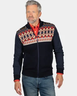 Winter knitted cardigan Grace - Ink Navy