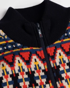 Winter knitted cardigan Grace - Ink Navy