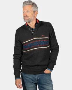 Winter knitted jumper Fraser - Eucalyptus Green